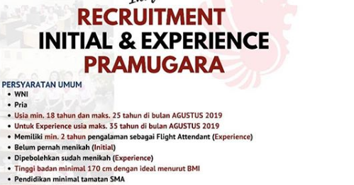 Lowongan Kerja FA INITIAL Wings Air Batik Air Lion Air 