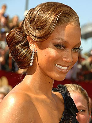 tyra banks hairstyles pictures. tyra banks updo hairstyles