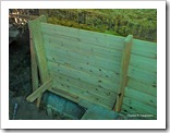 This is the wall of the retaining system. It is 4" thick at the top, and 8" thick at the bottom. Rebar is heavily used to the foundation and to the pedestals. In this section it will be 36" tall. The wall will drop six inches at each 8' pedestal, until it is down to ~18 inches tall. Then benches and tree pots will be formed into each section.