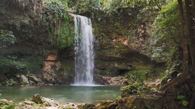 The Lost City waterfall