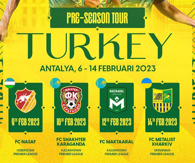 Jadual Perlawanan Persahabatan Pra Musim Kedah FC 2023 Di Turki