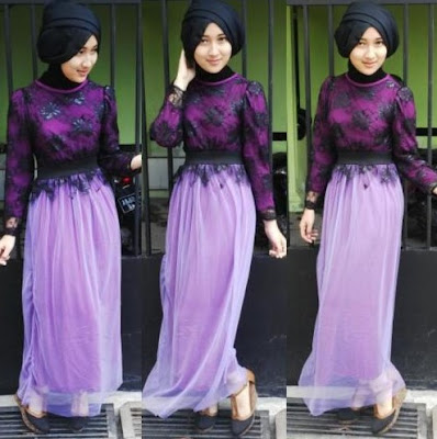 Contoh Model Baju Kebaya Gamis Simpel Modern