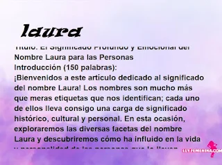 significado del nombre laura