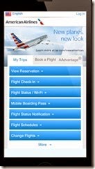 American Airlines on Smartphone