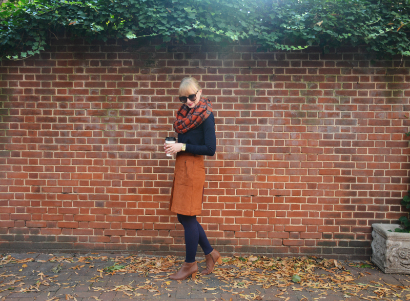 Faux Suede Skirt | Organized Mess