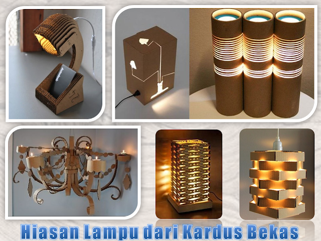 Hiasan Lampu dari Kardus Bekas