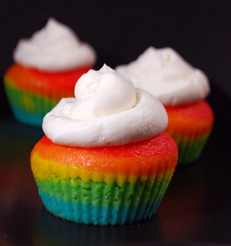 Rainbow cup cakes recipe by shireen anwer