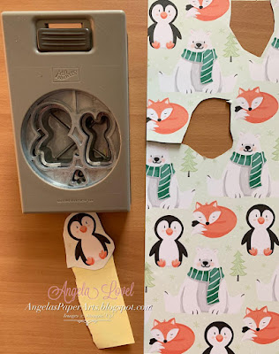 Angela's PaperArts: Stampin Up Penguin Playmates DSP punching tip