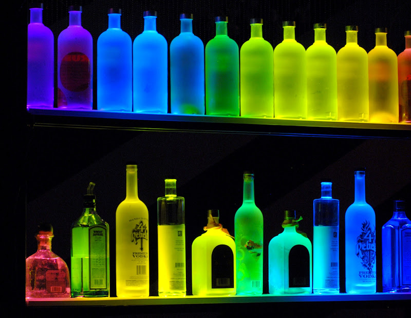 Lighted Liquor Shelves Display