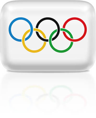 Olympic flag clipart rectangular