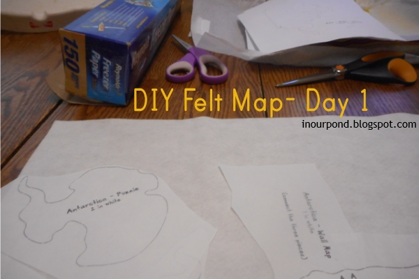 Felt Montessori Map from In Our Pond