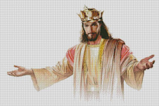 jesus the king cross stitch
