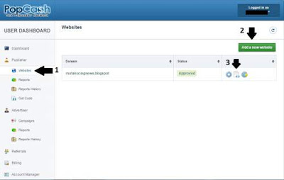 Cara Pasang Iklan PopCash