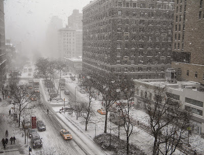 Winter snow storm New York City