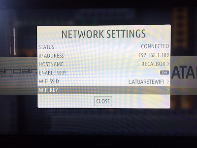 RecalBox Main Menu - Network Settings - WiFi Key