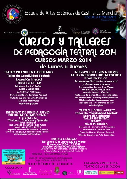 cursos y talleres marzo 2014