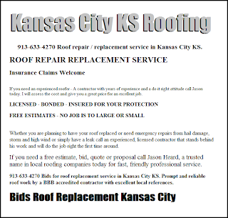 913-633-4270 Roof repair or replacement estimates, bids and quotes in the entire Kansas City, KS area. 