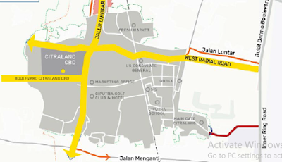 CitraLand Surabaya - Peta Lokasi - WEST RADIAL ROAD