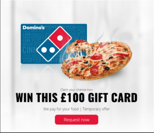 Get a £100 Domino's Gift Card | Feel Free to Eat Domino's