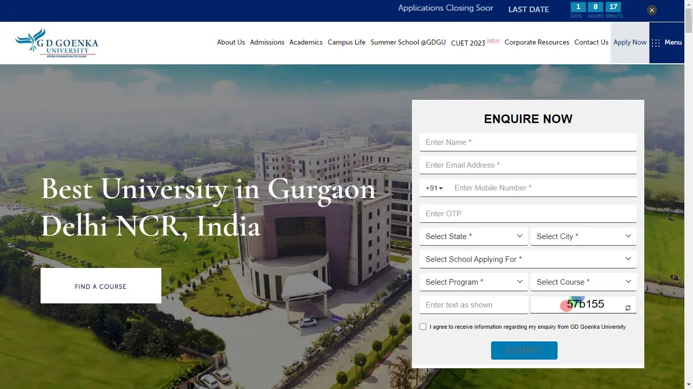 G. D. Goenka University Course Details, Admission CURRENT_YEAR, Exam and Complete Details