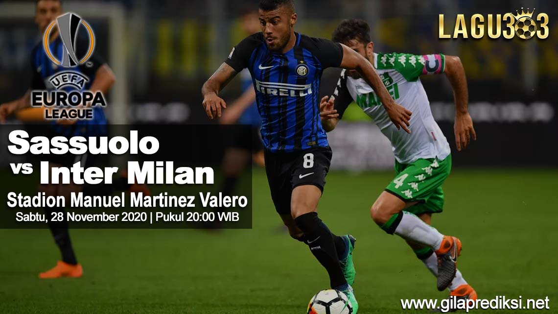 Prediksi Sassuolo vs Inter Milan 28 November 2020 pukul 20:00 WIB