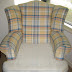 Plaid Wingback Chair Slipcovers / Plaid Upholstered Wingback Arm Chair | EBTH - Light yellow wingback chair great shape local pick up.