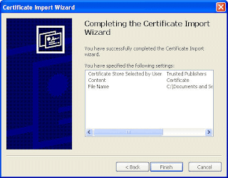 Completing the Certificate Export Wizard