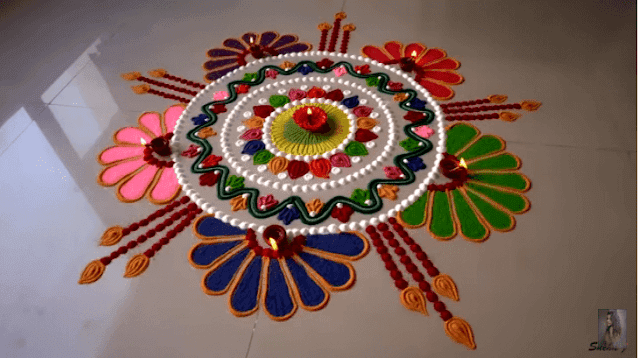 easy rangoli design for diwali