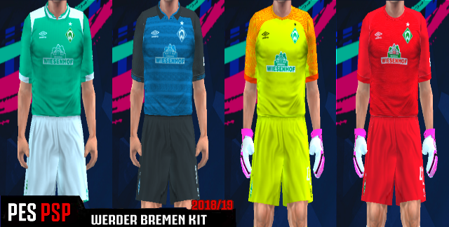 Werder Bremen Kit 2018/19 PES PSP For Emulator PPSSPP