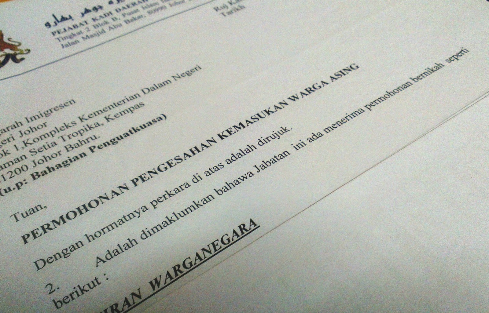 Hati Kelabu: * Langkah 9 * Pengesahan Dokumen Perjalanan 