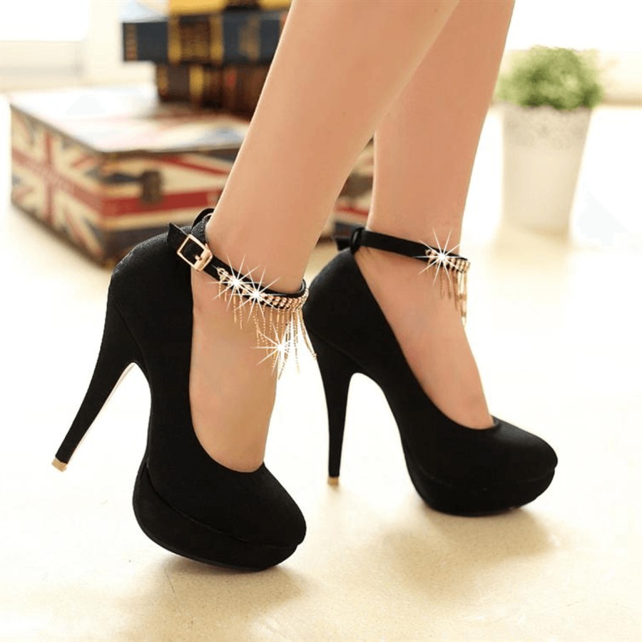 Black Heels With Ankle Strap Closed Toe - Heels Open Toe Closed Toe & Platform Charlotte Russe