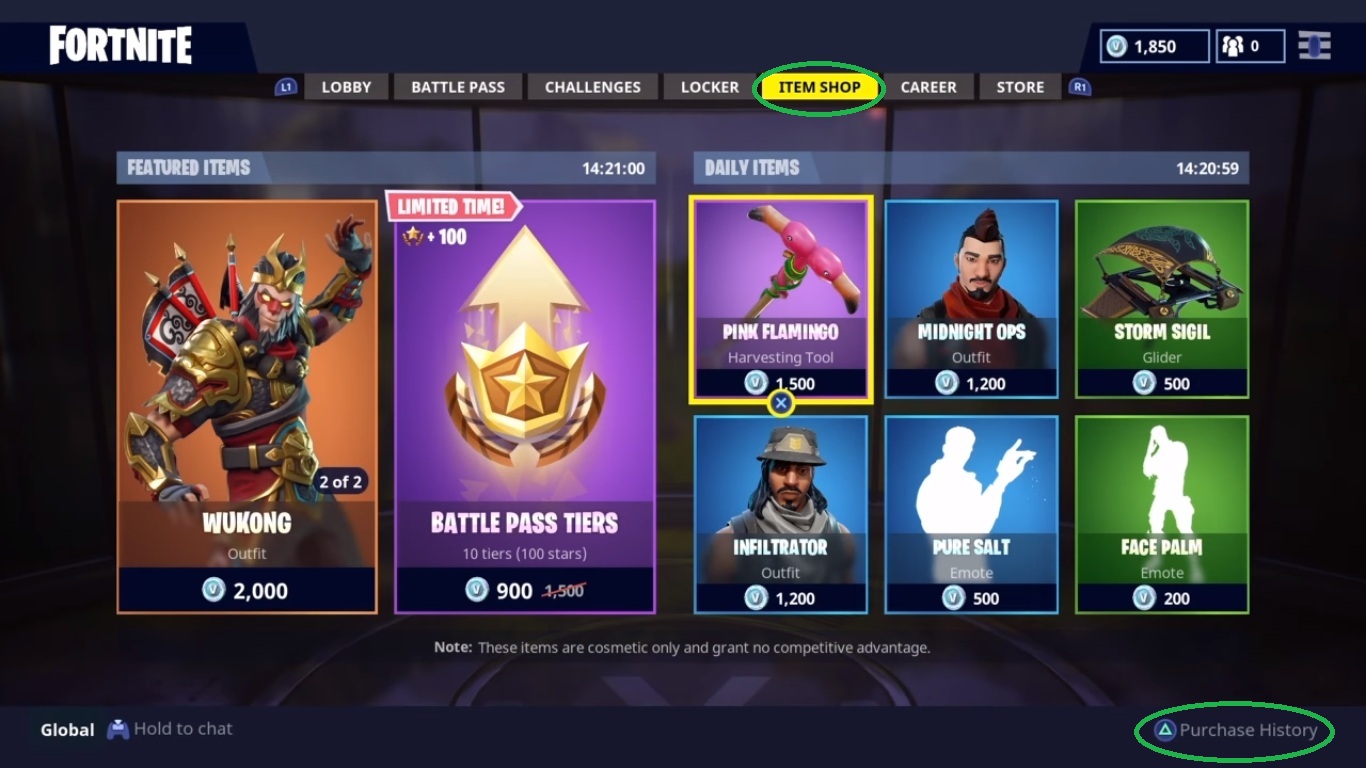 Steps to refund your Fortnite skins in the Shop for V ... - 1366 x 768 jpeg 219kB