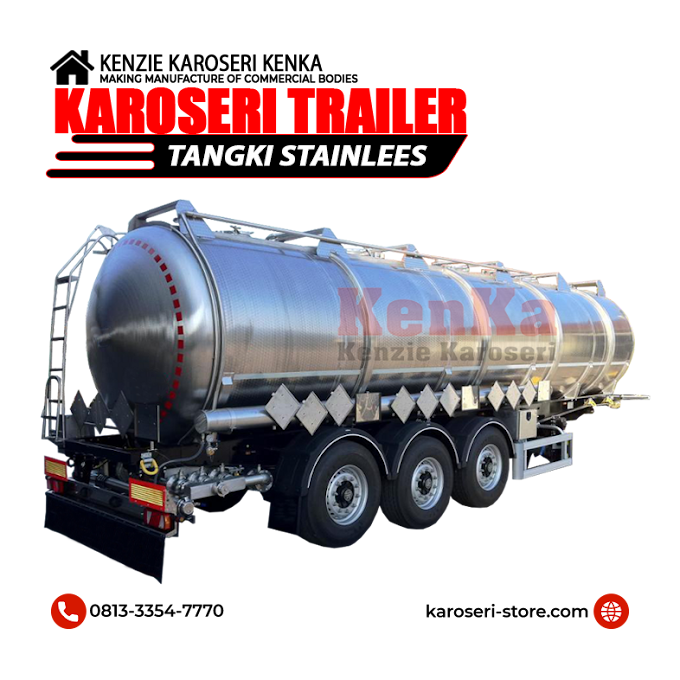 Karoseri Trailer Stainles Tank 3 Axcel Sulawesi - Sumatera