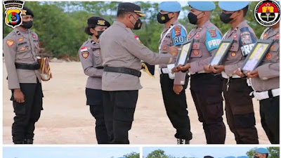 Kapolres Sabu Raijua Pimpin Upacara PTDH Tiga Personel Polres Sabu Raijua