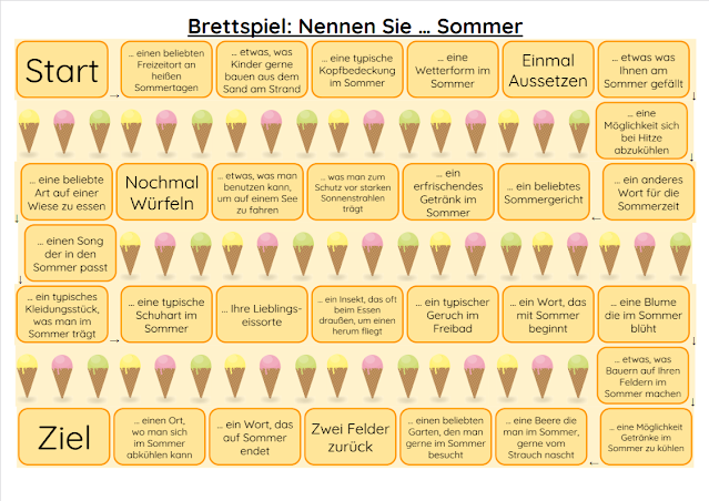 Brettspiel: Nennen Sie ... Sommer