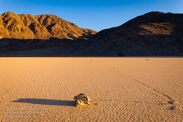 a photo of a sliding rock at the racetrack in death valley