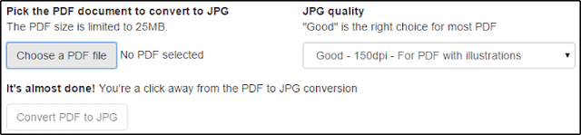 PDF to JPG Converter Interface