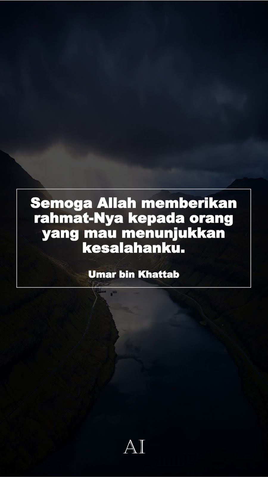 Wallpaper Kata Bijak Umar bin Khattab  (Semoga Allah memberikan rahmat-Nya kepada orang yang mau menunjukkan kesalahanku.)