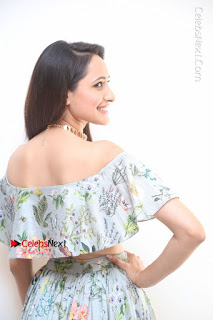 Actress Pragya Jaiswal Stills in Floral Dress at turodu Interview  0055.JPG