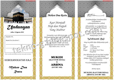 Download Contoh Undangan Berangkat Naik Haji Dengan 