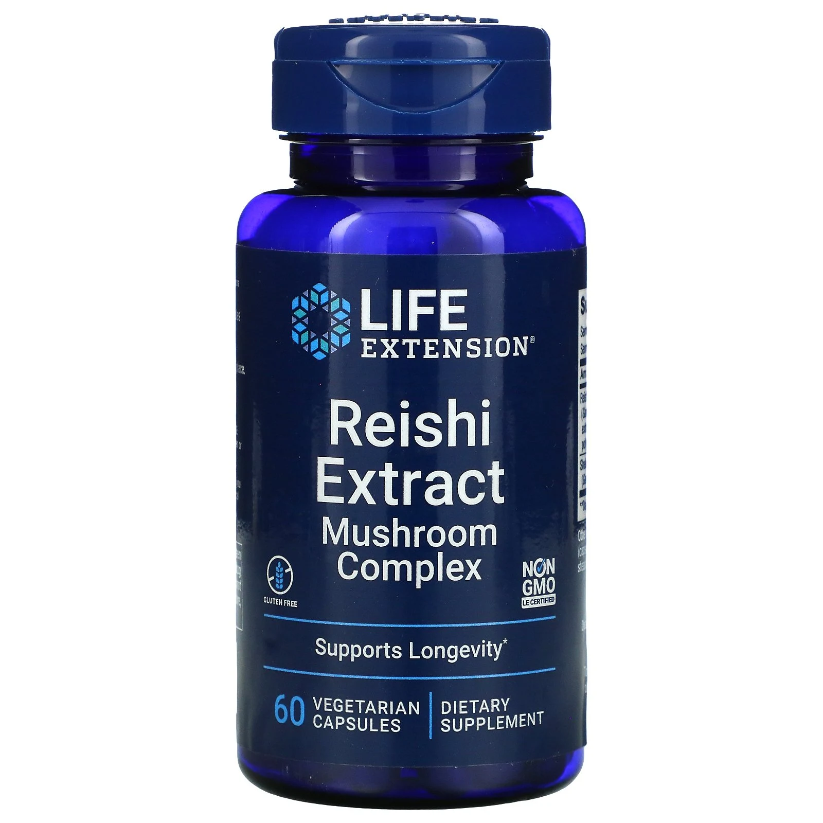 Life Extension, Комплекс из экстракта грибов рейши, 60 вегетарианских капсул