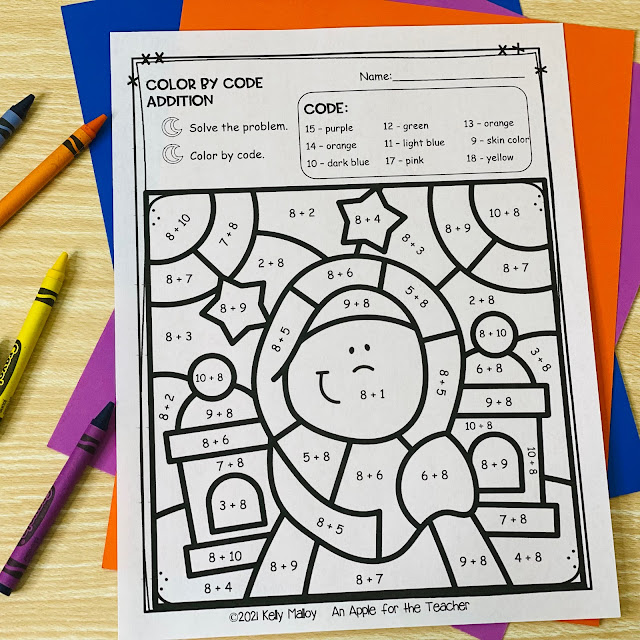 Ramadan Color By Number Addition