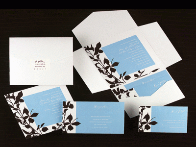 blue wedding invitations