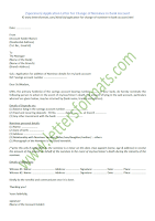 Application Letter for Change of Nominee in Bank Account (Sample)