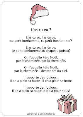 paroles de la comptine L'as-tu vu ?, pour les enfants, sur le bonhomme rouge, le Père Noël