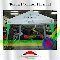 Toko Penjual Tenda Piramid Bahan Printing lengkap dengan logo dan gambar Tenda Termurah di bandung.
