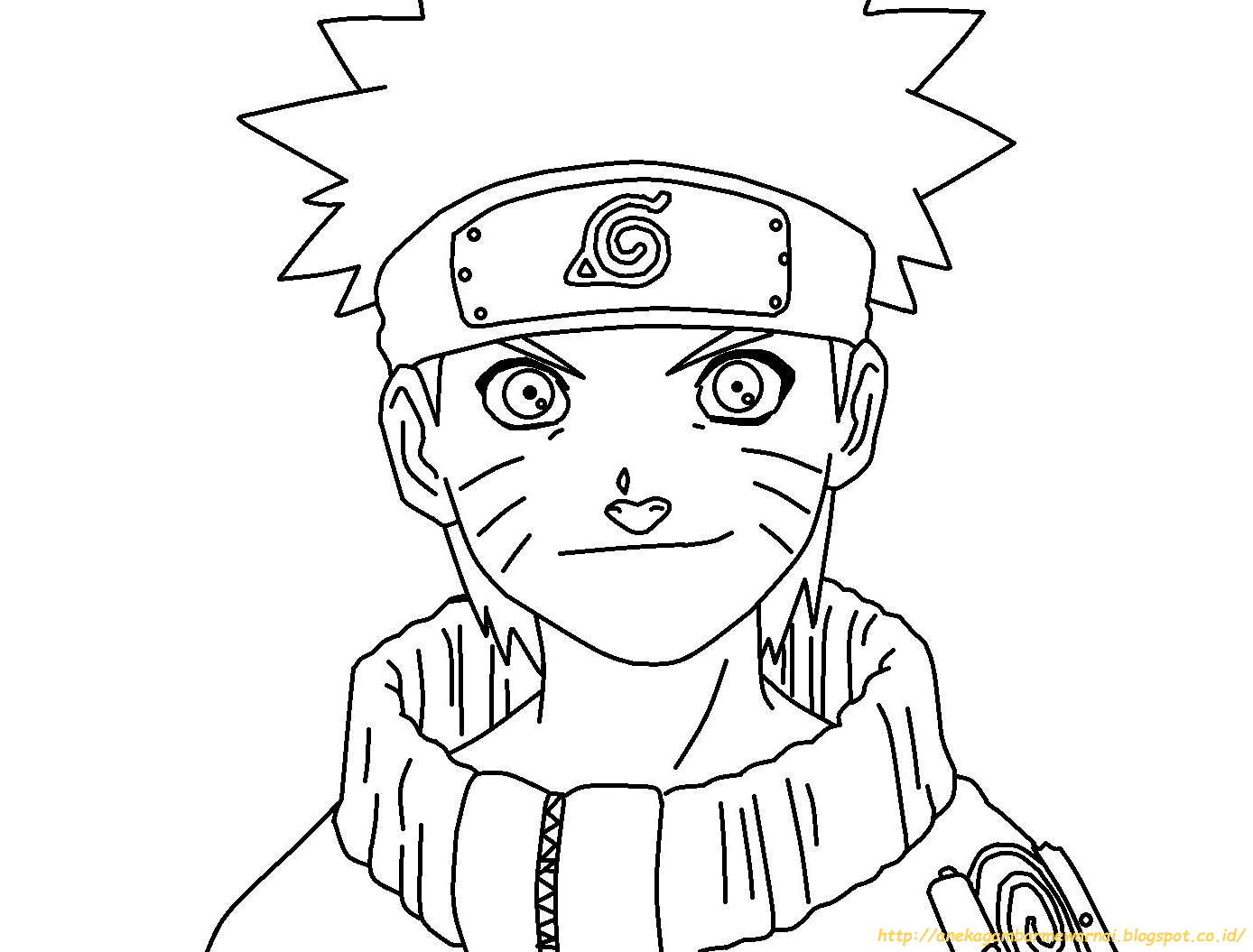 Gambar Ilustrasi Kartun Naruto Hitam Putih Hilustrasi