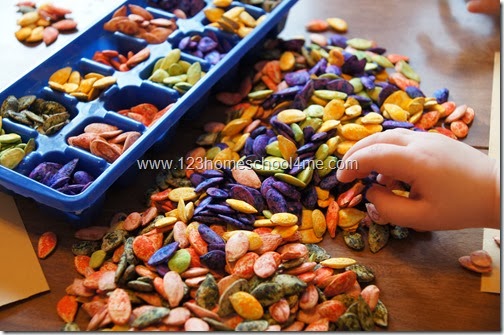 Fall Colored Pumpkin Seeds