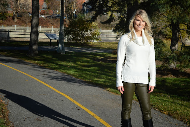 How to wear faux leather leggings.