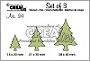 Set van 3 stansen voor kerstboompjes. Set of 3 dies for Christmas trees.